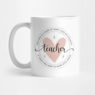 Heartfelt Teacher Appreciation Quote with Heart Education Mug